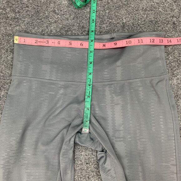 Adidas Climalite Crop Leggings Womens S Small Light Gray Embossed Mid Rise Crop - Picture 8 of 14